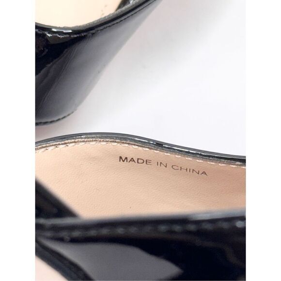 Pelle‎ Moda Heels Womens Size 8.5 Black Patent Leather Slip On Kitten Heels - Picture 7 of 8